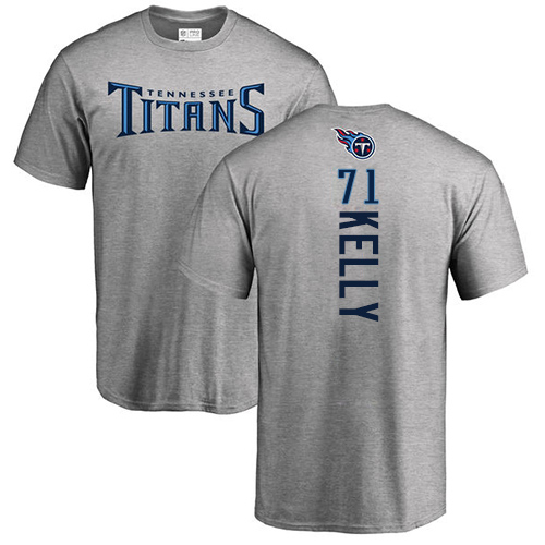 Tennessee Titans Men Ash Dennis Kelly Backer NFL Football #71 T Shirt